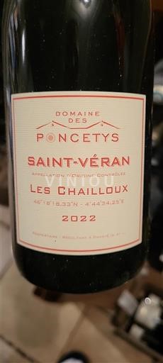 Bourgondië Saint-Véran Domaine S Poncetys Les Chailloux 2022