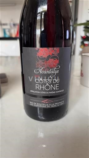 Valle del Ródano Côtes del Ródano Les Vignerons de Tavel & Lirac Acantalys 2023