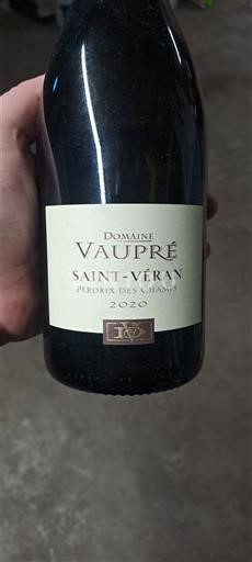 Borgogna Saint-Véran Domaine Vaupré Perdrix des Champs 2020