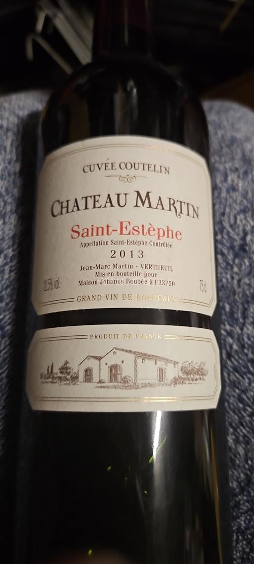 Bordeaux Saint-Estèphe Chateau Martin Coutelin 2013