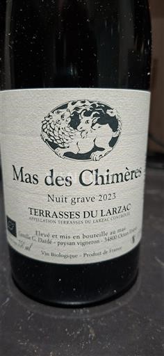 Лангедок Терасе ду Ларзак Mas des chimeres nuit graves 2023