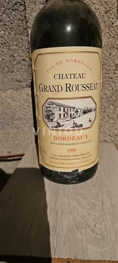 Bordeaux Château Grand Rousseau 1998