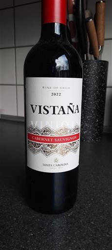 Thung lũng Maipo Maipo Central Santa Carolina Vistaña Cabernet Sauvignon 2022
