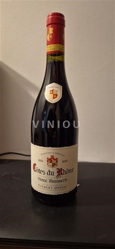 Valle del Rodano Côtes-du-Rhône Clément Daniel Vieux Monastère 2023