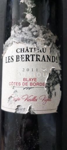 Bordeaux Blaye-côtes-de-bordeaux Château Les Bertrands Vieilles Vignes 2011