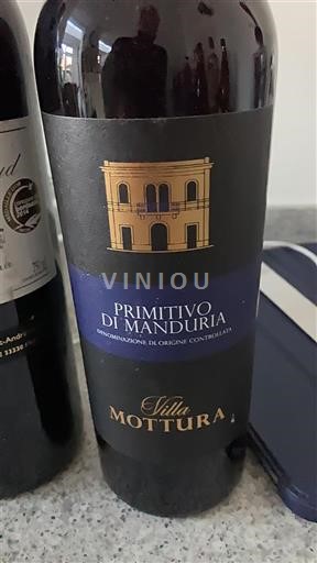 Apulia Wines Primitivo di Manduria Villa Mottura Non-Vintage