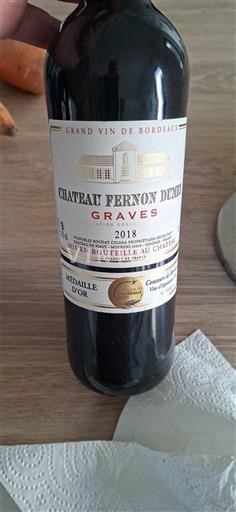Vina Rouge sec Château Fernon Dumet 2018 Francija Bordeaux Graves AOC