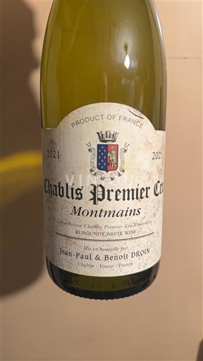 Burgundija Chablis Premier Cru Jean-Paul & Benoît Droin Montmains 2021
