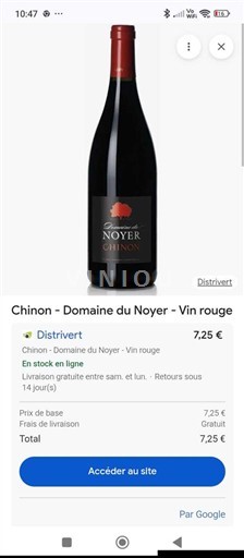 Vale do Loire Chinon Domaine Noyer 2022