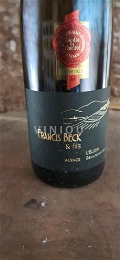 Alzacija Gewürztraminer Vendanges Tardives Francis Beck & Fils L'Élixir 2018