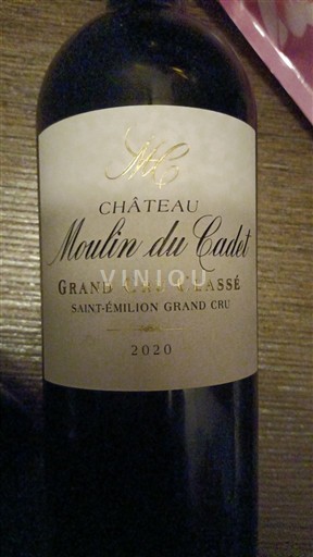 Bordéus Saint-Émilion Grand Cru Château Moulin du Cadet 2020