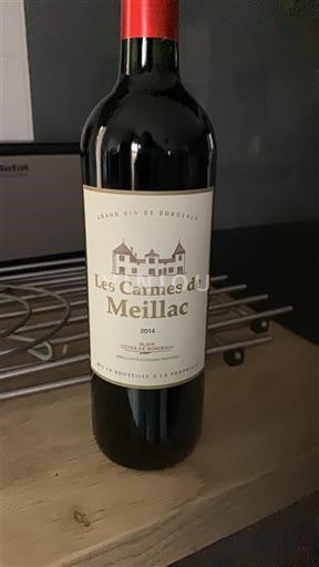 Víno Rouge sec Les Carmes de Meillac 2014 Francie Bordeaux Bordeaux Supérieur AOC