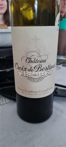 Burdeos Saint-Émilion Gran Cru Grand Cru Château Croix de Bertinat Révélation 2014