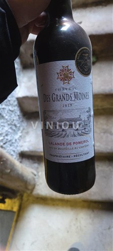 Vina Rouge sec Des Grands Moines 2019 Francija Bordeaux Lalande-de-Pomerol AOC