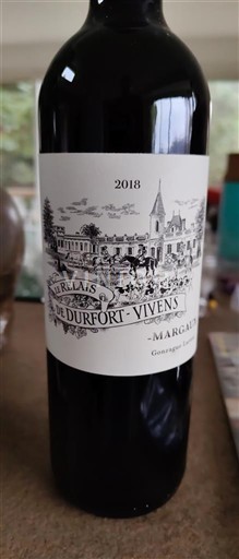 Bordeaux Margaux Durfort-Vivens Le Relais de Durfort-Vivens 2018