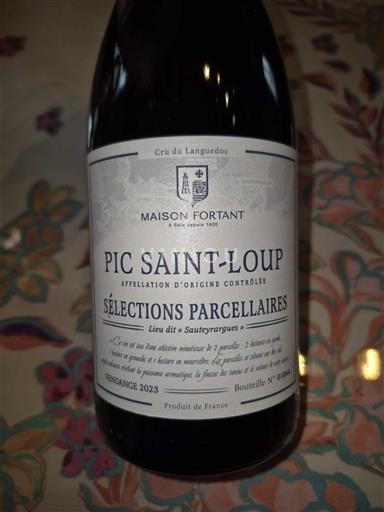 Langvedok Pic-saint-loup Maison Fortant Sélections Parcellaires Lieu dit Sauteyragues 2023