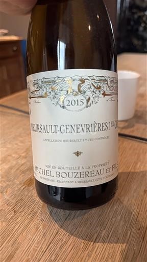 Borgogna Meursault Premier Cru Michel Bouzereau et Fils Genevrières 2015
