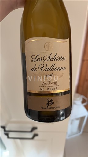 Roussillon Collioure Terres des Templiers Les Schistes de Vallbonne 2016