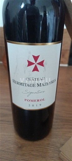 Bordeaux Pomerol Château Hermitage Mazeyres Signature 2019
