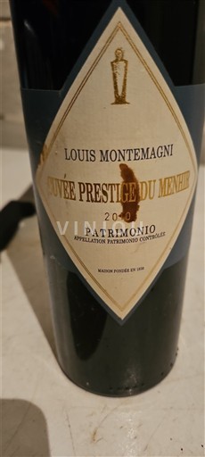 Corse Patrimonio Louis Montemagni Prestige du Menhir 2010