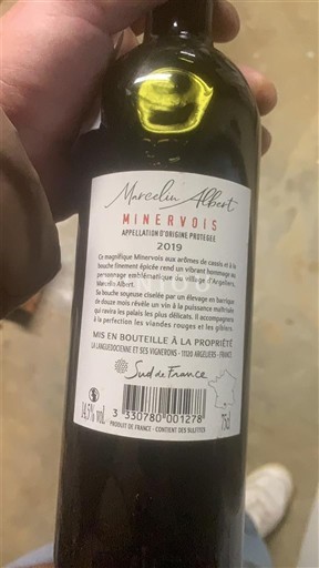 Langvedok Minervois Marcelin Albert 2019