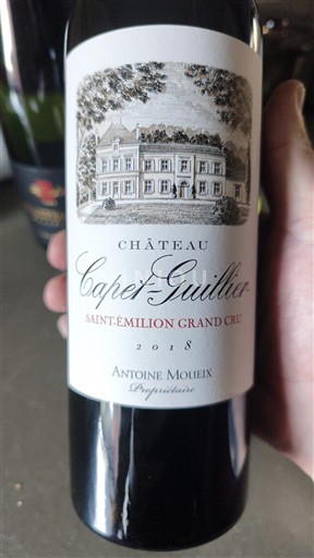 Bordeaux Saint-Émilion Grand Cru Château Capet Guillier 2018