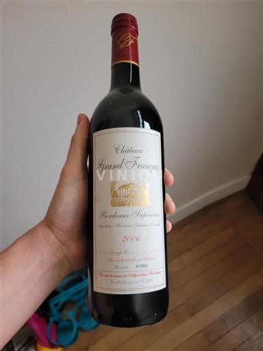 Vine Rouge sec Château Grand François 2006 Frankrig Bordeaux Bordeaux Supérieur AOC