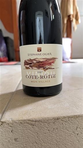 Vin Rouge sec Mon Village Stéphane Ogier 2017 France Vallée du Rhône Côte-rôtie AOC
