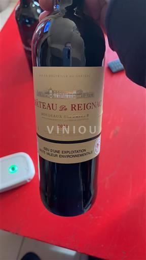 Vinhos Rouge sec Château Reignac 2021 França Bordéus Bordeaux Superior AOC