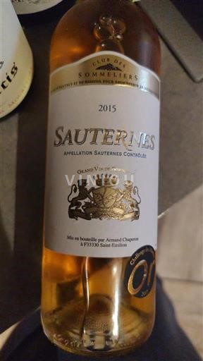 Bordeaux Sauternes Club des Sommeliers 2015