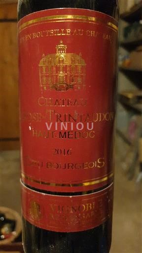 Bordeaux Haut-Médoc Cru Bourgeois Château Rousse Trintaudon 2016
