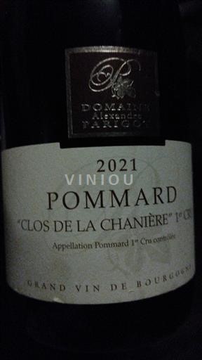 Borgoña Pommard Premier Cru Domaine Alexandre Parigot Clos de la Chanière 1er Cru 2021