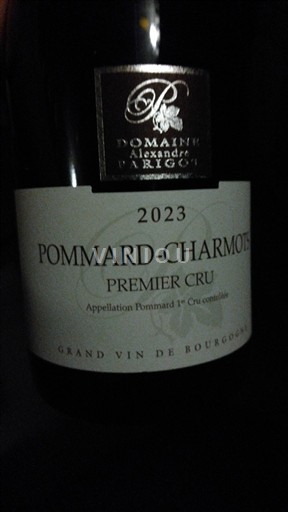 Borgoña Pommard Premier Cru Domaine Alexandre Parigot Pommard-Charmots Premier Cru 2023