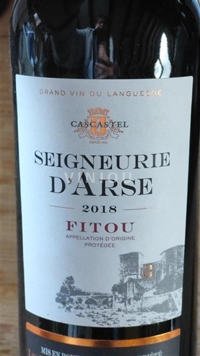 Langvedok Fitou Cave de Castelmaure Seigneurie d'Arse 2018
