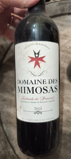 Burdeos Lalande-de-Pomerol Domaine S Mimosas 2015