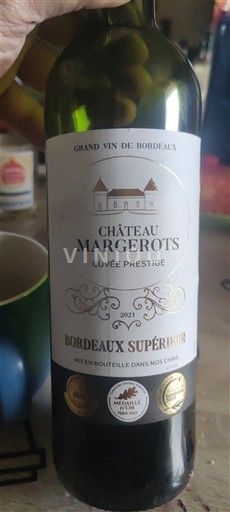 Bordeaux Bordeaux supérieur Château Margerots Prestige 2021