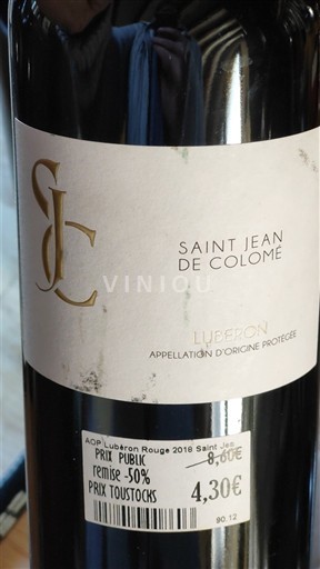 Valle del Rodano Luberon Saint Jean de Colome 2018