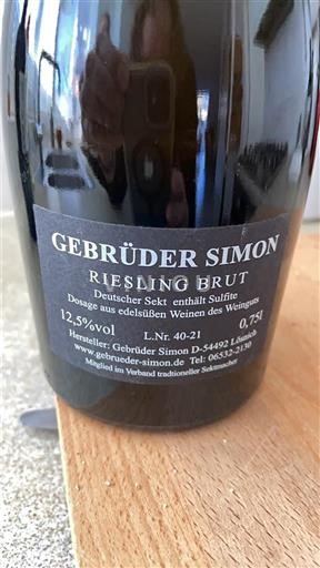 Mosel Gebrüder Simon Riesling Brut 2021