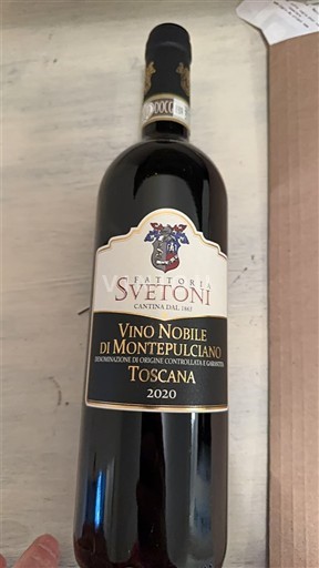 Toscana Vino Nobile di Montepulciano Fattoria Svetoni 2020