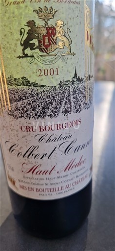 Bordeaux Haut-Médoc Cru Bourgeois Château Colbert-Cahuzac 2001