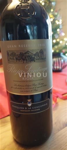 La Rioja Rioja Marqués de la Concordia Rioja Santiago Gran Reserva 2015