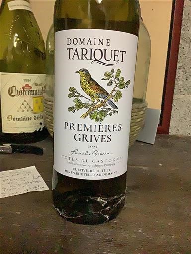 Sudoeste Côtes de Gascogne Tariquet Premières Grives 2023