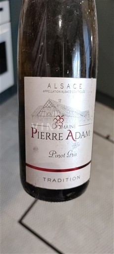 Alsace Pinot Grigio Domaine Pierre Adam Tradition 2018