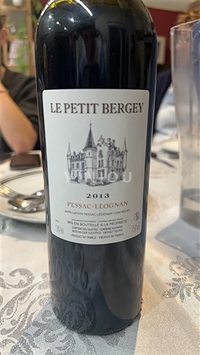 Bordeaux Pessac-Léognan Château Le Petit Bergey 2013