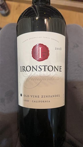 Vùng trồng nho được cấp phép California Lodi Ironstone Vineyards Old Vine Zinfandel 2018