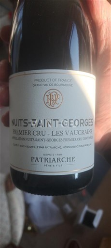 Burgundy Nuits-Saint-Georges Premier Cru Patriarche Père & Fils Les Vaucrains 2021