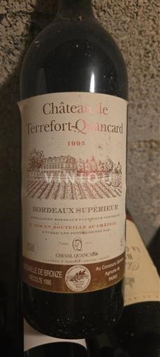 Wines Rouge sec Château Terrefort-Quancard 1995 France Bordeaux Bordeaux Supérieur AOC