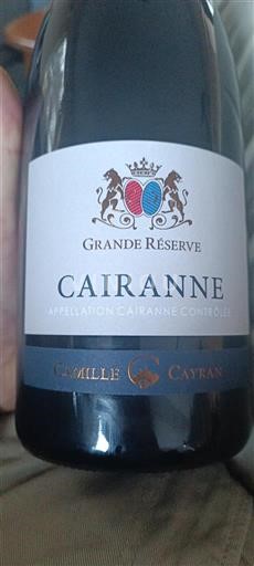 Rona dolina Cairanne Camille Cayran Grande Réserve 2023