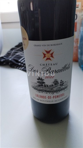 Bordeaux Lalande-de-Pomerol Château S Baraillots 2022