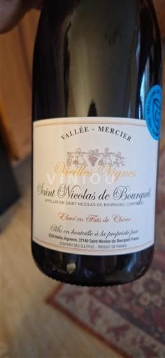 Valle del Loira Saint-Nicolas-De-Bourgueil Vallée Mercier Vieilles Vignes Sin añada